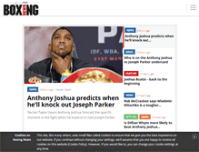 Tablet Screenshot of boxingnewsonline.net